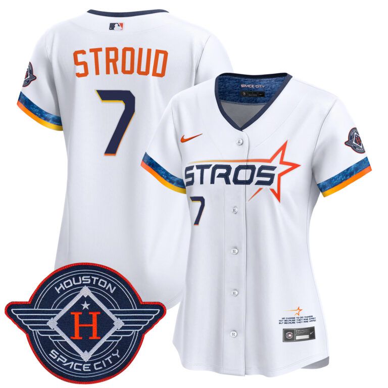Women Houston Astros #7 Stroud white 2025 City Connect Vapor Limited Stitched Jersey